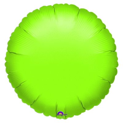 Solid Circle Metallic Lime Green Green Standard Foil Balloon 18" / 46cm