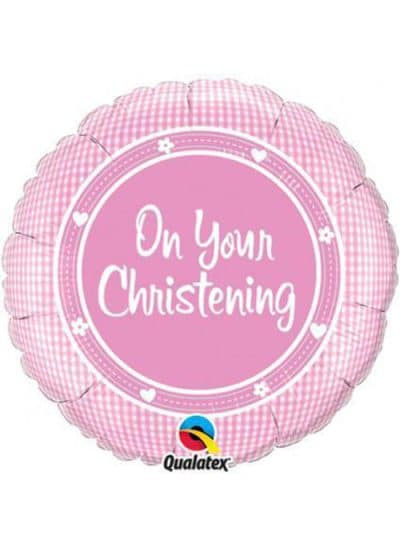 Q0859  -18" FOIL ON YOUR CHRISTENING GIRL