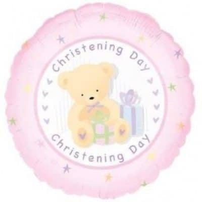 0388 -18"FOIL CRISTENING DAY PINK