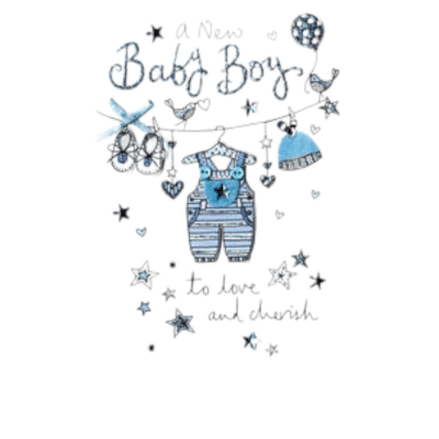 Baby Boy - Blue Clothes Line
