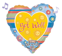 1191-29"FOIL GET WELL STRIPES