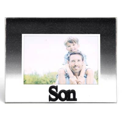 **MULTI 8** Black Glitter / Acrylic Frame 5" x 3.5" - Son