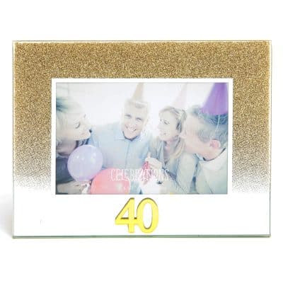 **MULTI 8** Gold Glitter / Acrylic Frame 5" x 3.5" - 40