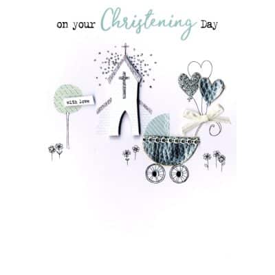 Christening - Church and pram