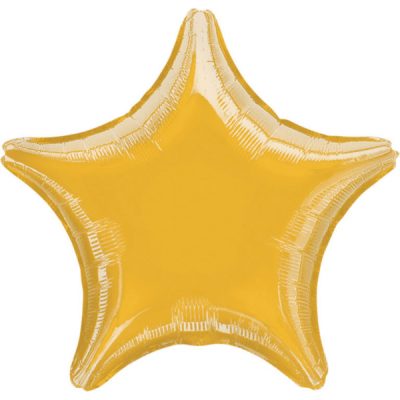 Solid Star Metallic Gold Gold Standard Foil Balloon