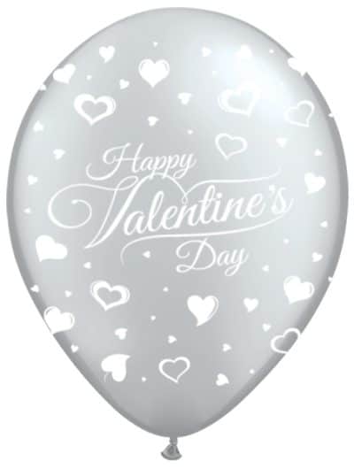 AA4443-11" PRL SILVER H.VALENTINES, 25 PCS
