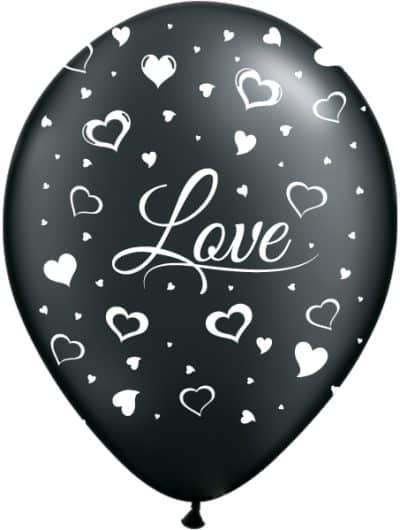 AA4450B--11" BLACK WITH LOVE 25PCS