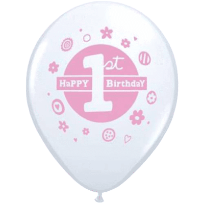 QX4101 - 11" WHITE 1ST BDAY GIRL