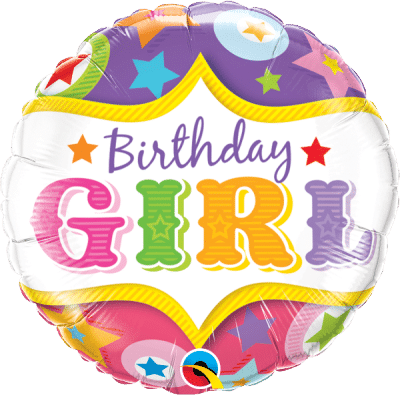 Baby Girl Circus Standard Foil Balloon 18" / 45cm